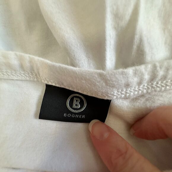 Bogner Ivory Blue Dog Sled Graphic Short Sleeve Round Neck Tee Shirt XL - Picture 7 of 12